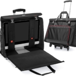 CURMIO Rolling Carrying Bag with Wheels Compatible with Apple iMac 27 inch Desktop Computer, Detachable Trolley Storage Case Compatible with iMac 27” Monitors and Accessories, Black (Patented Design)